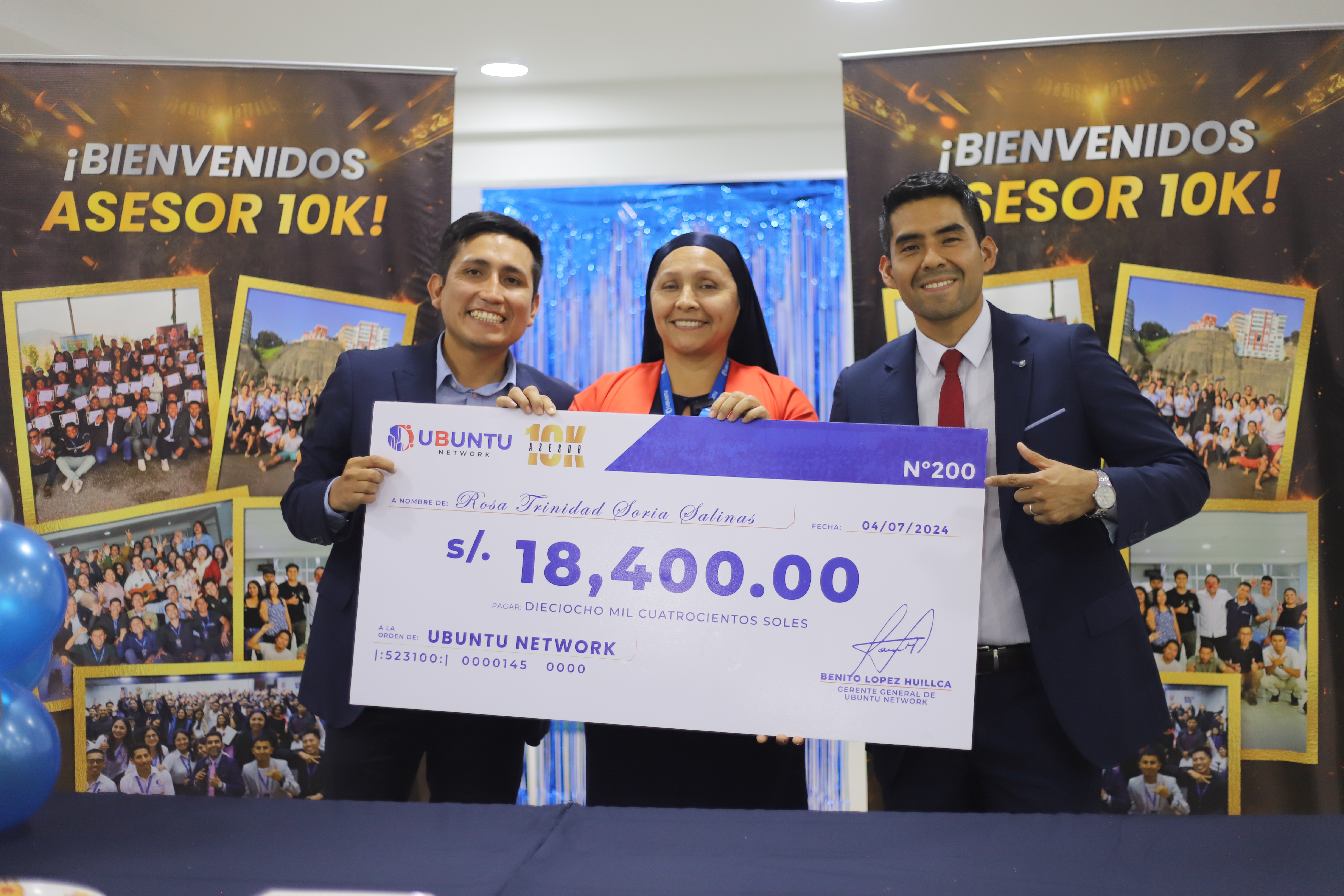 Cheque de Rosa Trinidad S.S.